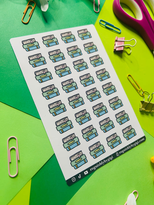 Book Reading Planner Sticker Sheet