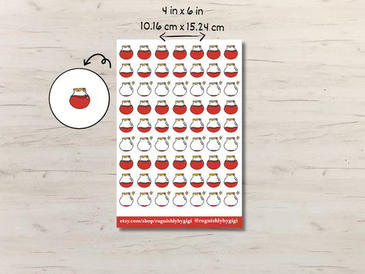 Period Tracking Planner Sticker Sheet