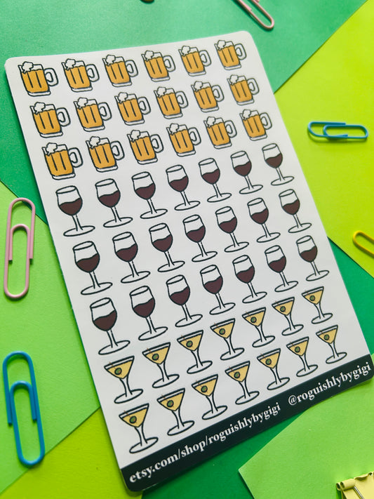Wine Time Planner Sticker Sheet