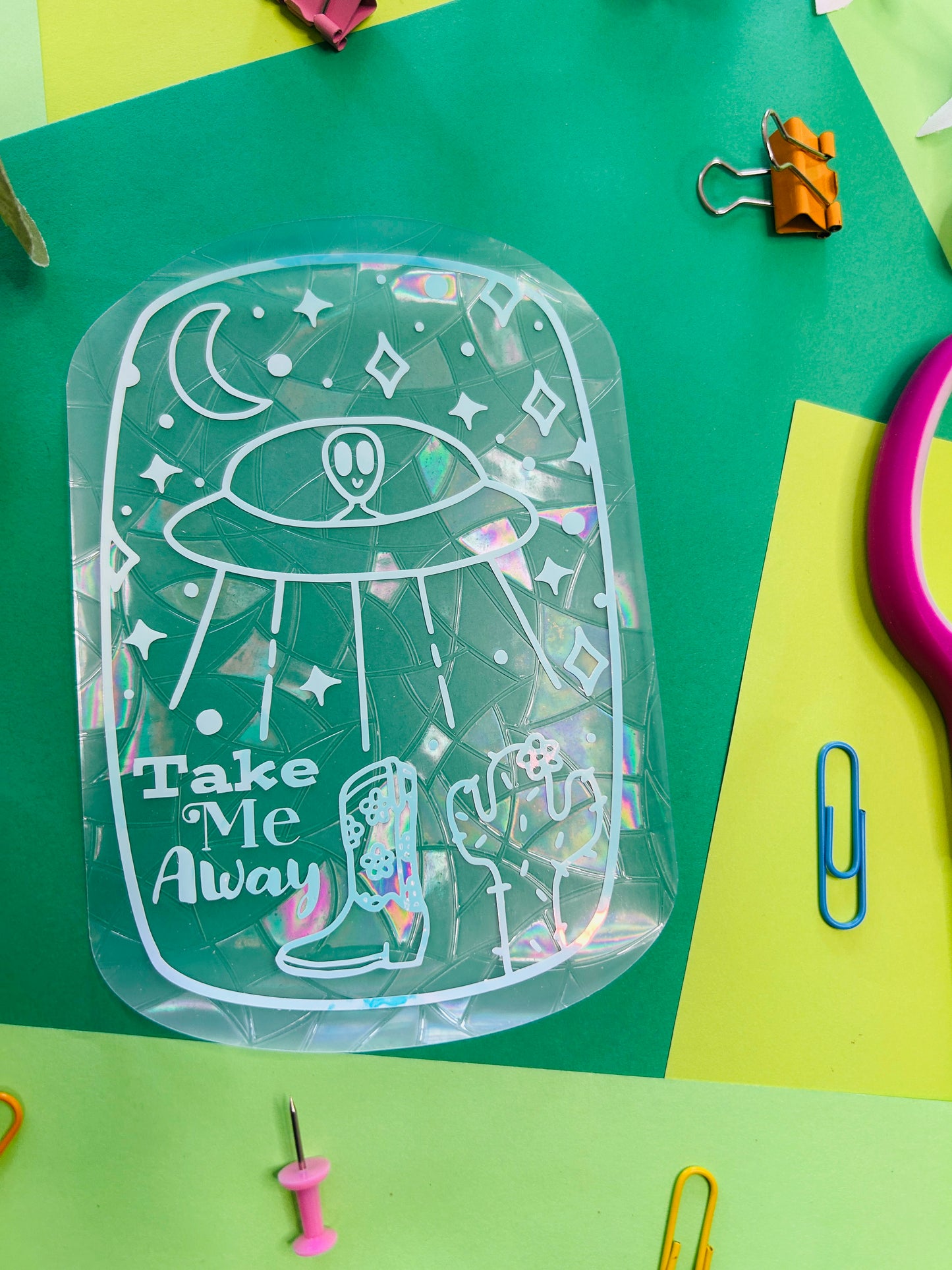 Take Me Away Alien Suncatcher