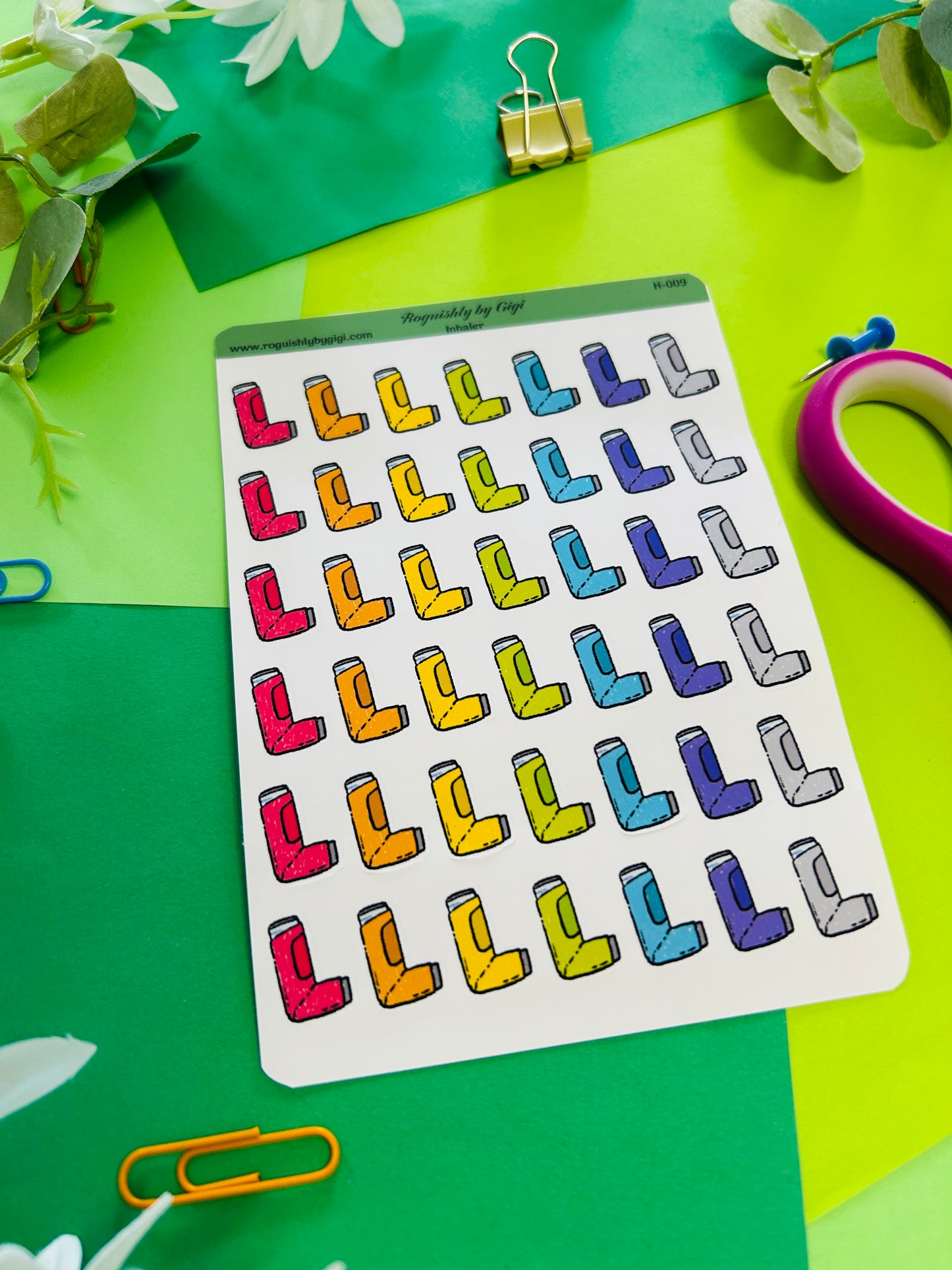 Inhaler Planner Sticker Sheet