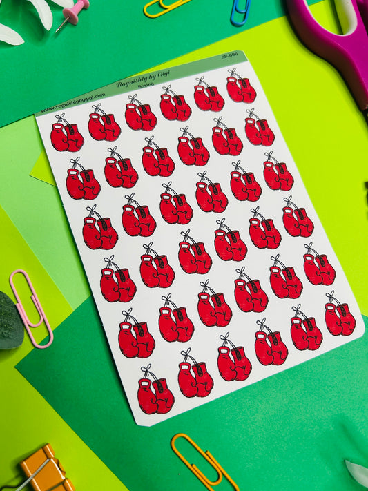 Boxing Planner Sticker Sheet