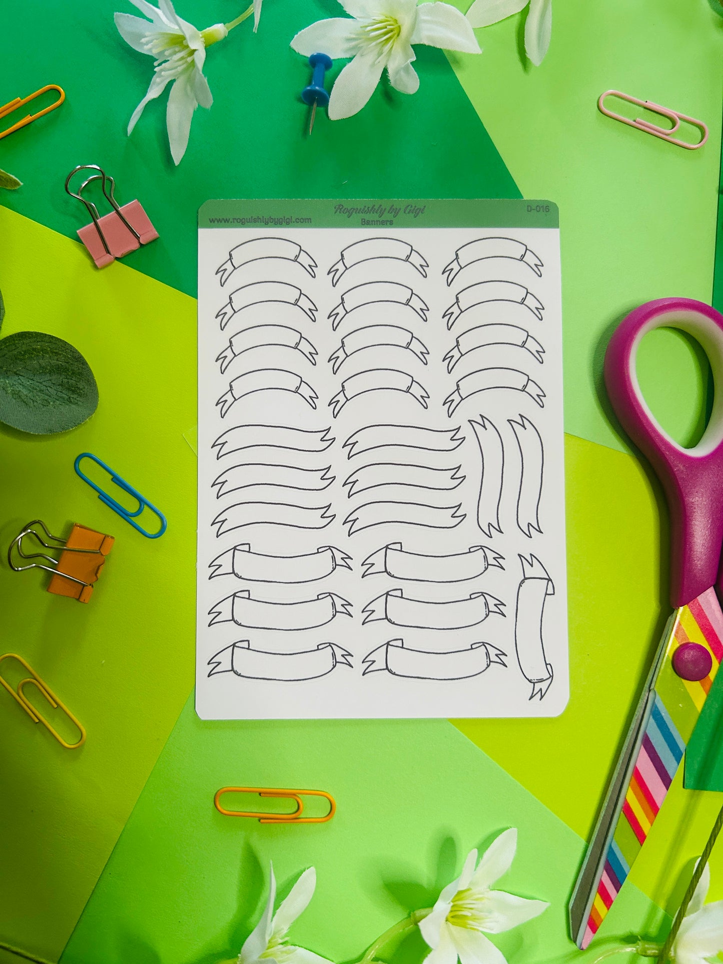 Banner Planner Sticker Sheet