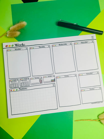 Minimal 50 Page Tear Away Planner