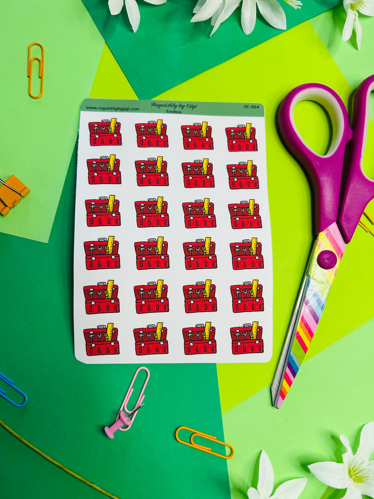 Toolbox Planner Sticker Sheet