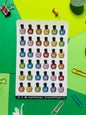 Nail Polish Planner Sticker Sheet