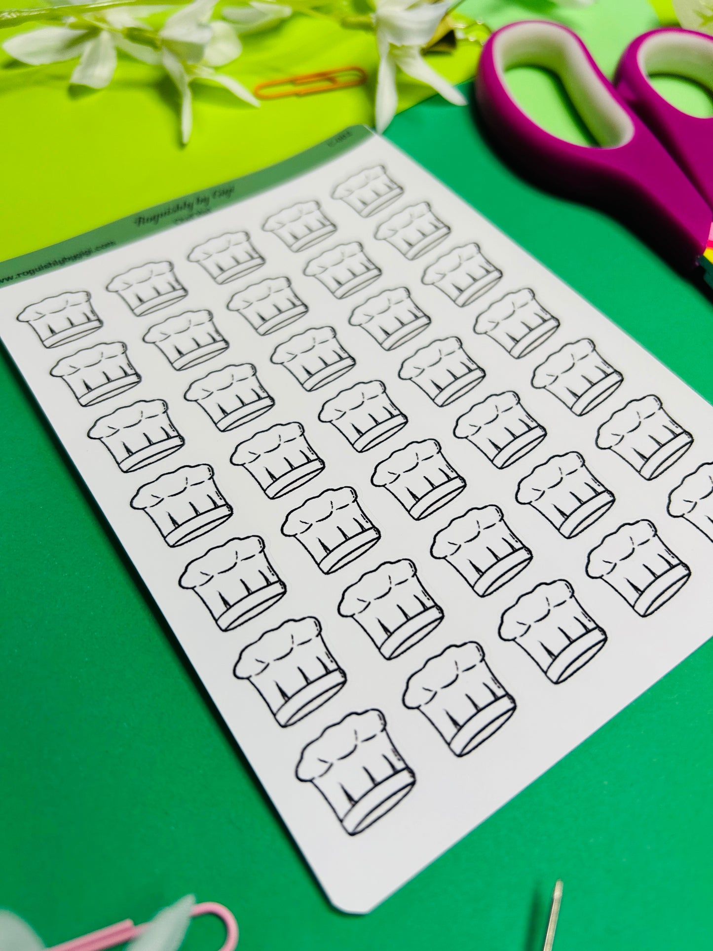 Chef Hat Planner Sticker Sheet