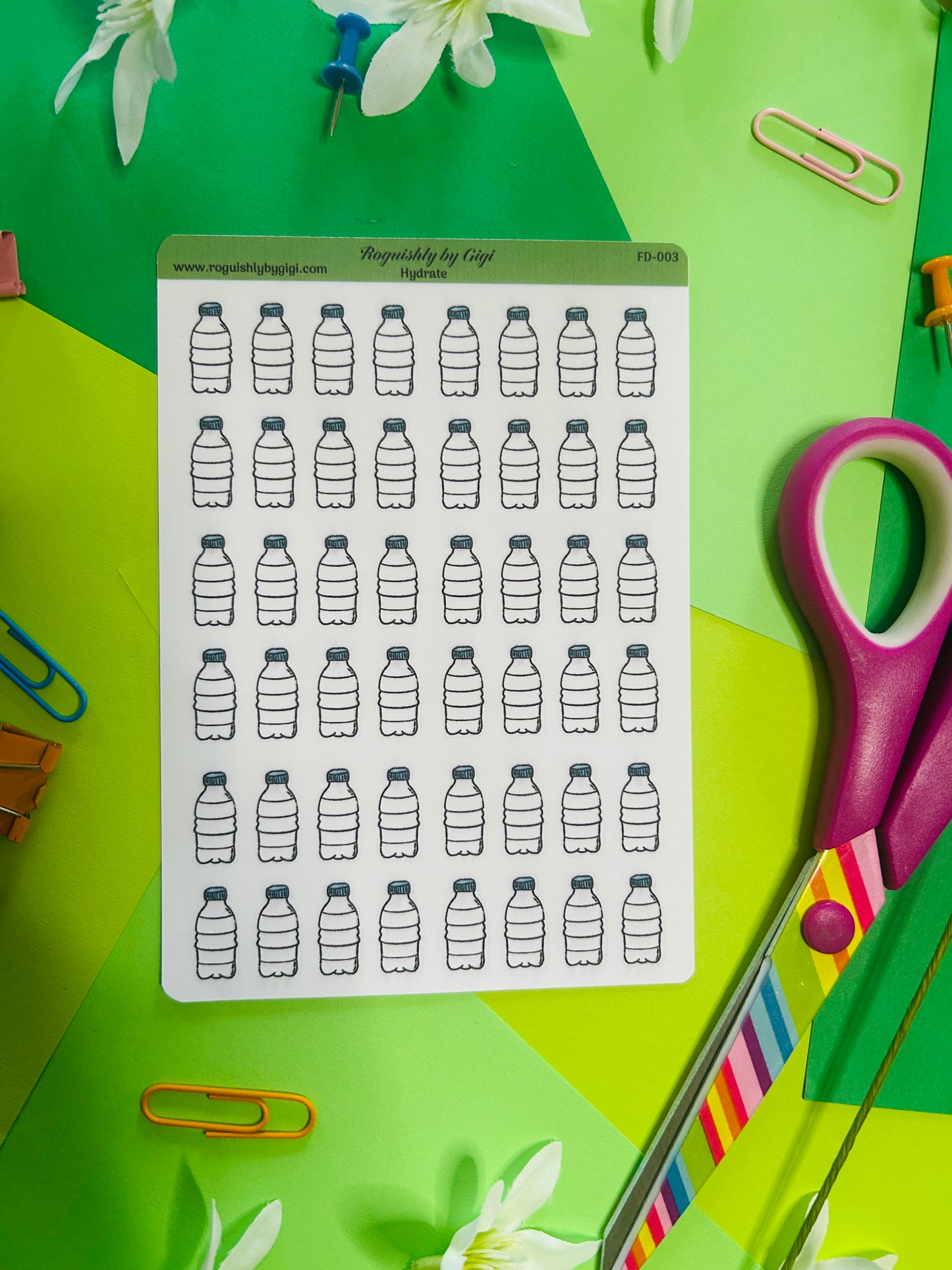 Hydrate Planner Sticker Sheet