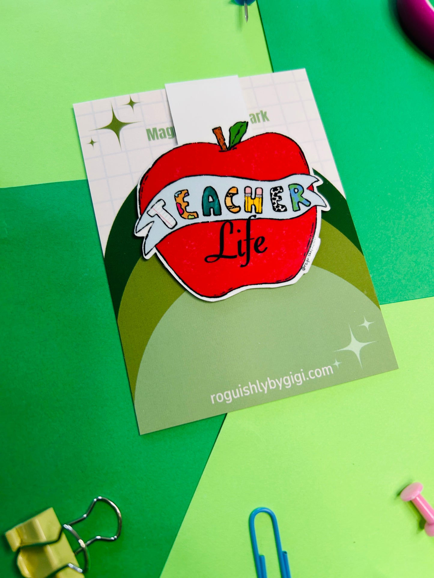 Teacher Life Magnetic Bookmark