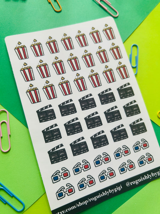 Movie Time Planner Sticker Sheet