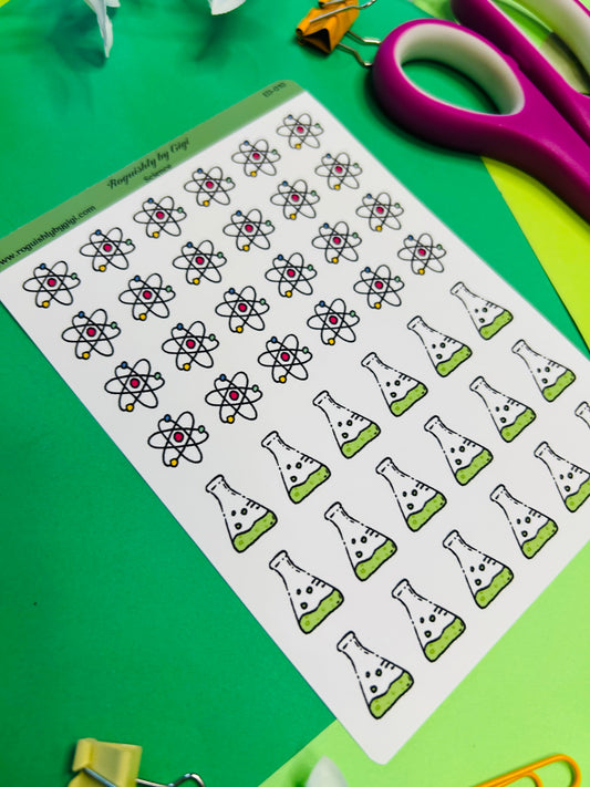 Science Planner Sticker Sheet