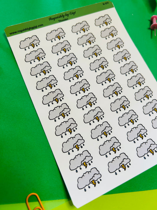 Thunder Planner Sticker Sheet