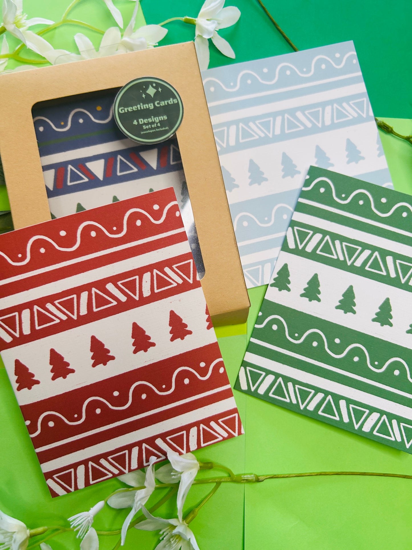 Christmas Ugly Sweater Greeting Card Set