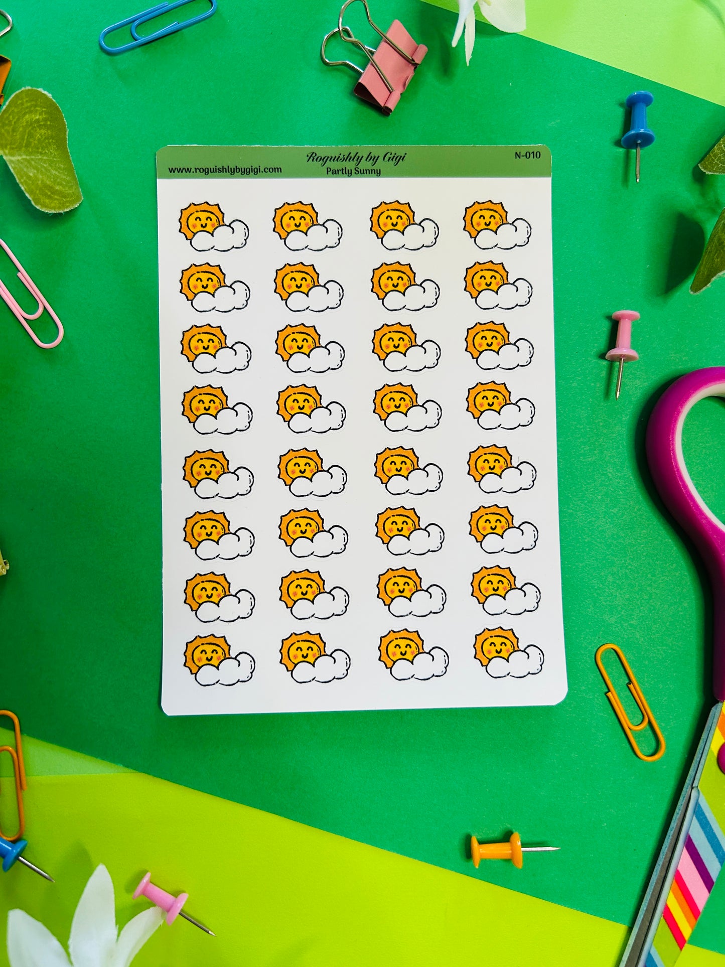 Partly Cloudy Planner Sticker Sheet