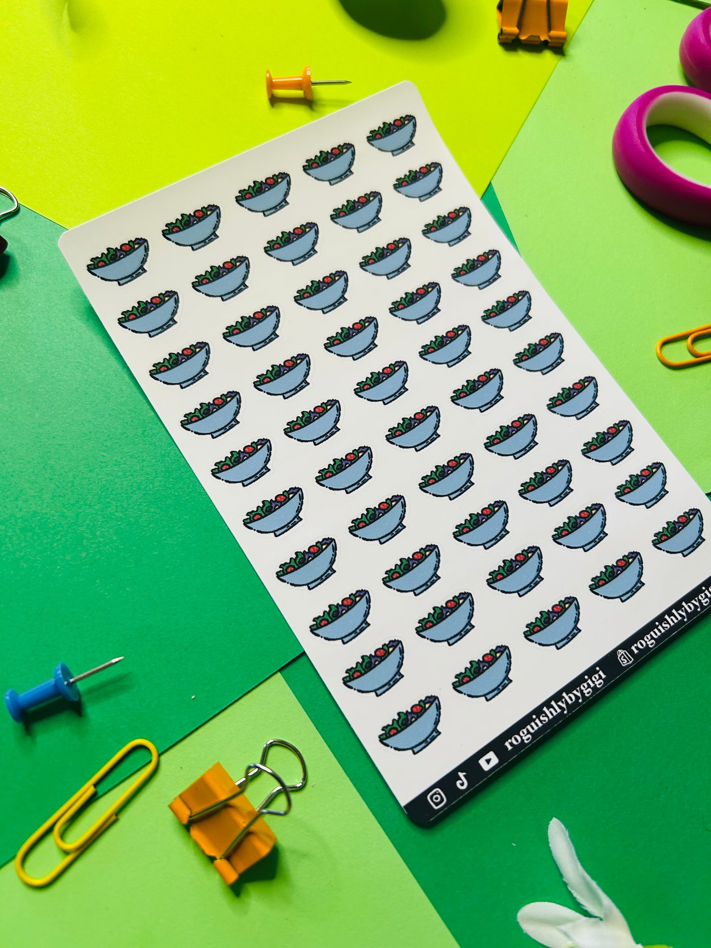 Salad Planner Sticker Sheet