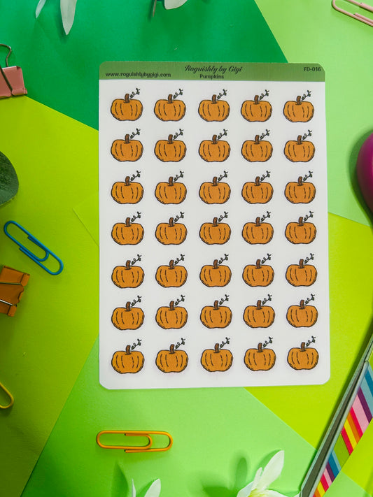 Pumpkin Planner Sticker Sheet
