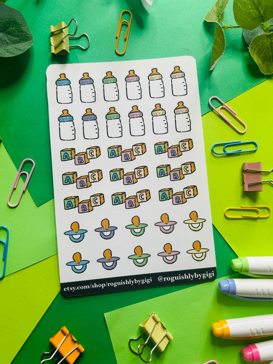 Sweet Nursery Planner Sticker Sheet