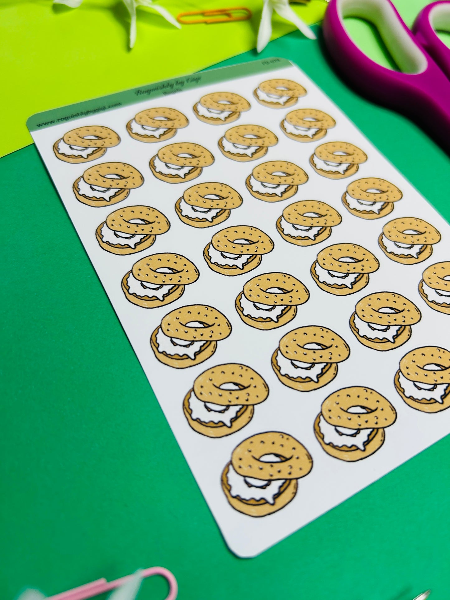 Bagels Planner Sticker Sheet