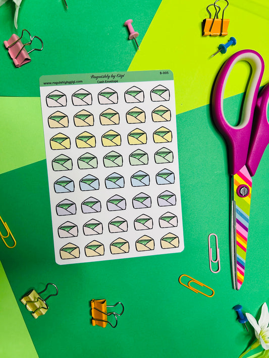 Cash Envelope Planner Sticker Sheet