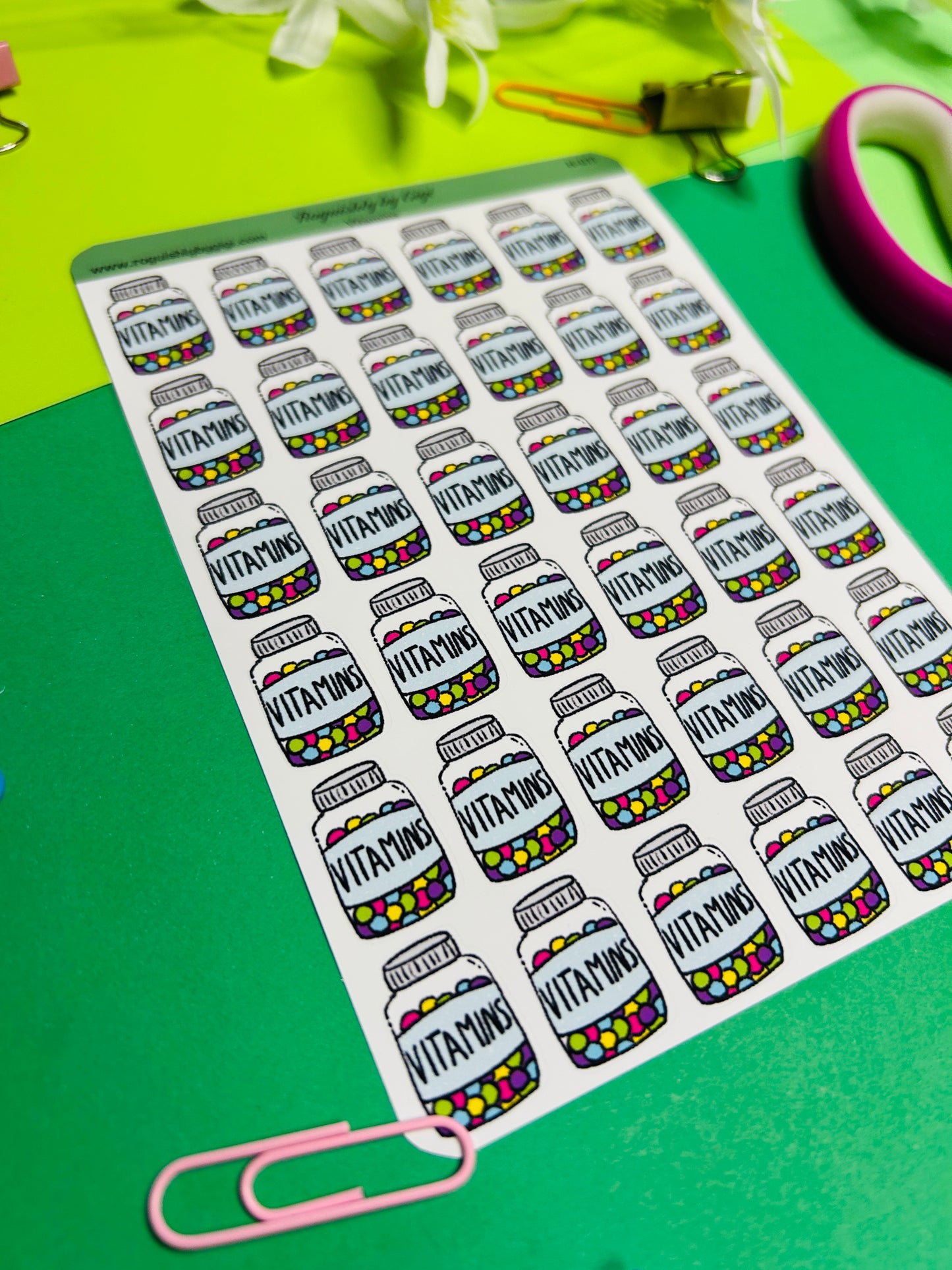 Vitamins Planner Sticker Sheet