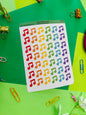Musical Notes Color Planner Sticker Sheet