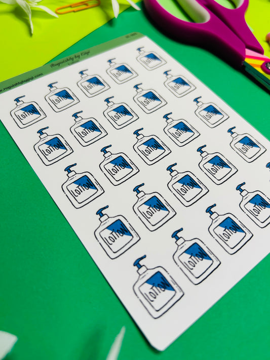 Lotion Planner Sticker Sheet