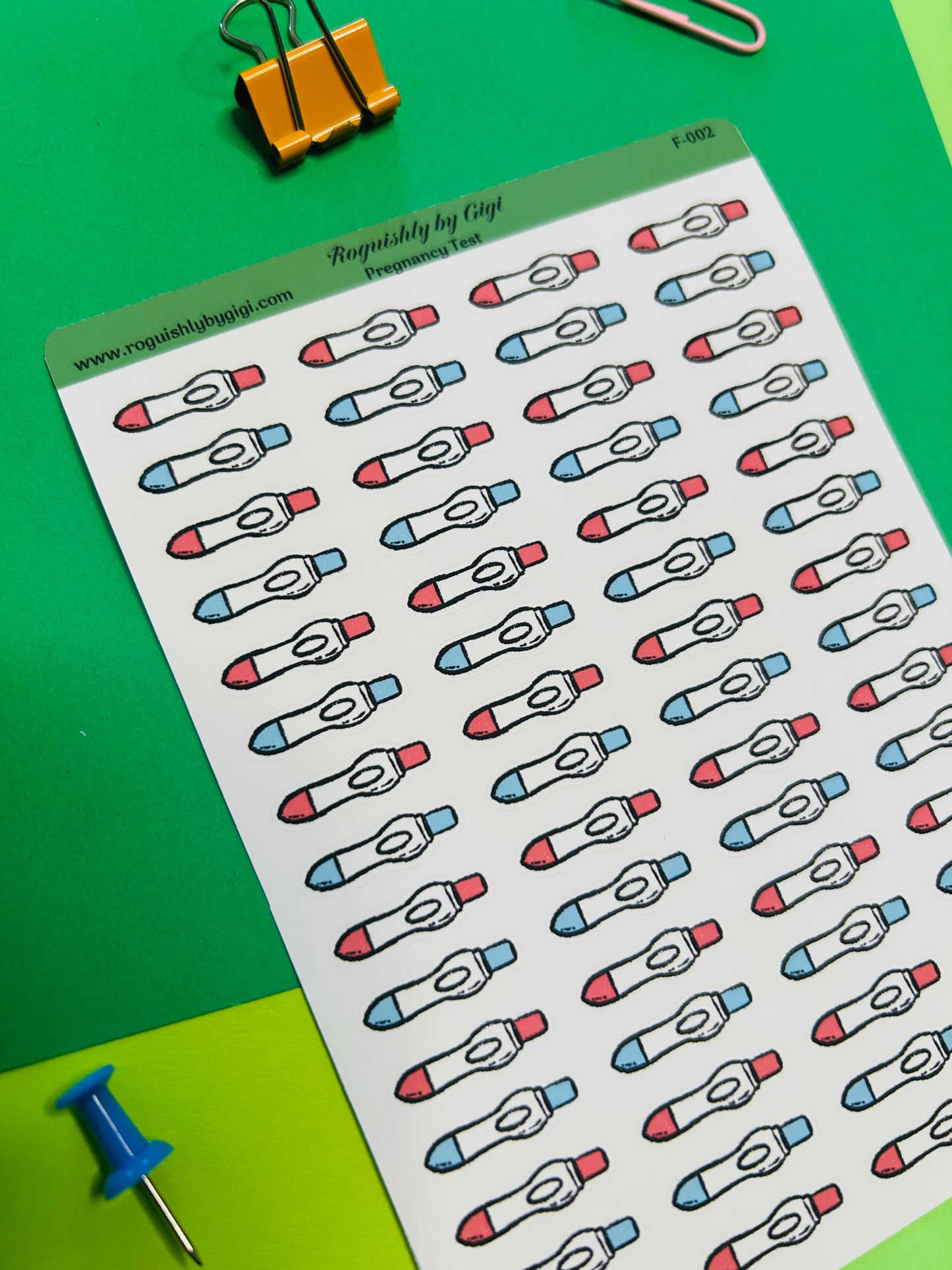 Pregnancy Test Planner Sticker Sheet