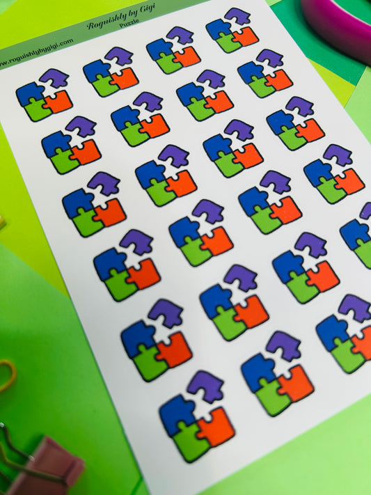 Puzzle Planner Sticker Sheet