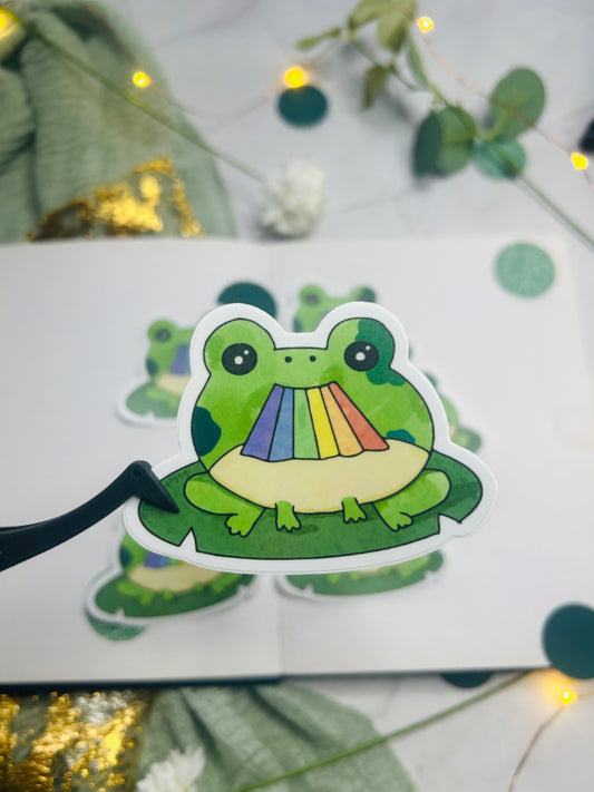 Rainbow Frog Sticker