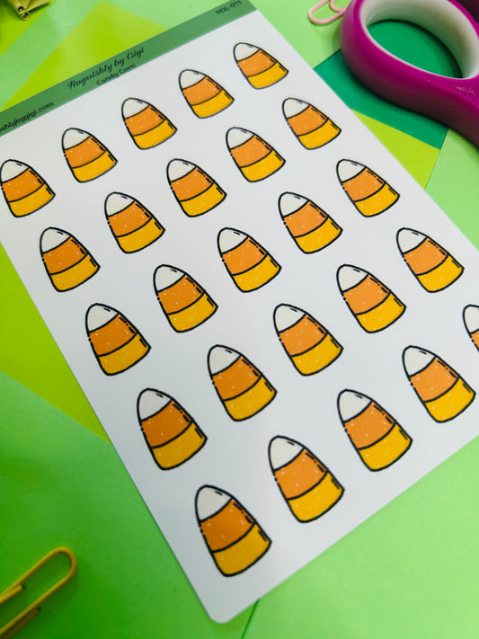 Candy Corn Planner Sticker Sheet