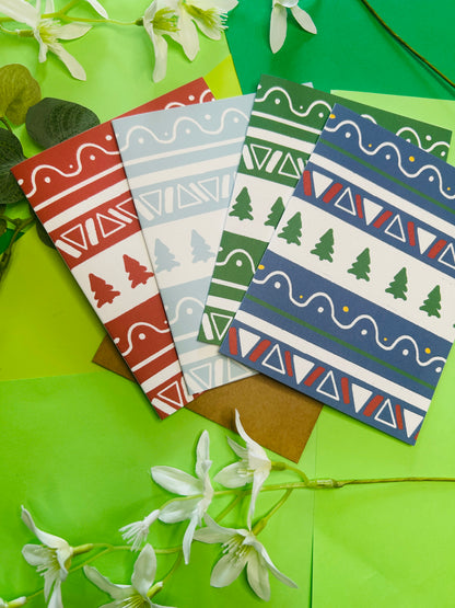 Christmas Ugly Sweater Greeting Card Set