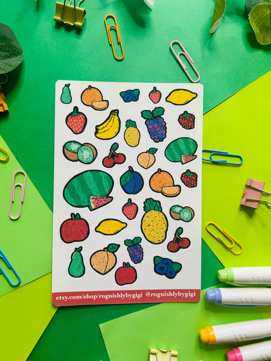 Fruits Planner Sticker Sheet