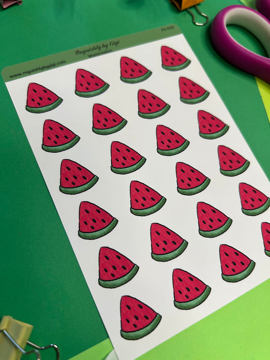 Watermelon Slice Planner Sticker Sheet