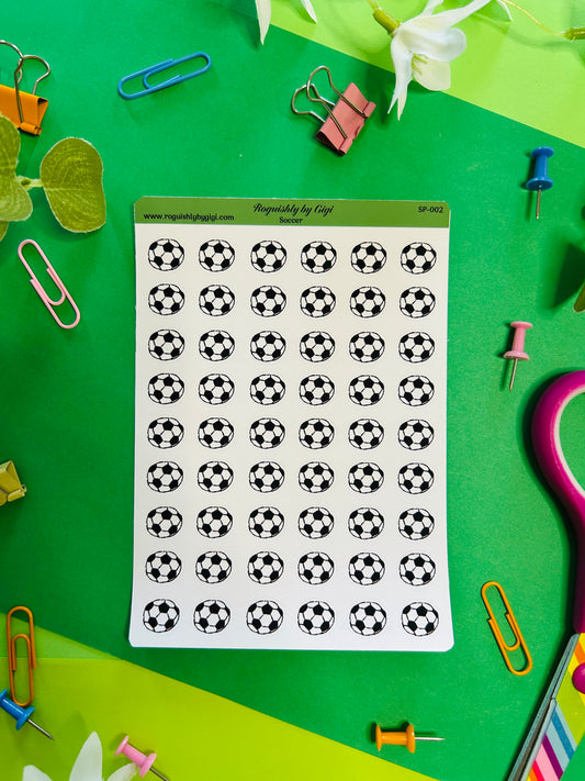 Soccer Planner Sticker Sheet