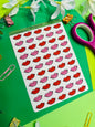 Lips Planner Sticker Sheet